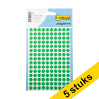 Aanbieding: 5x 123inkt markeringspunten Ø 8 mm groen (450 etiketten)  301502