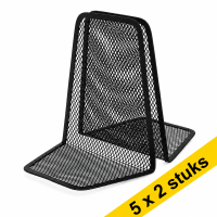 Aanbieding: 5x 123inkt mesh boekensteun 15 x 13,2 x 9 cm zwart (2 stuks) 303025