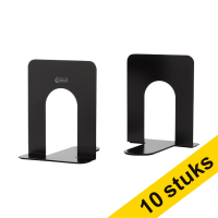 Aanbieding: 5x 123inkt metalen boekensteunen 15,2 x 14,5 x 12 cm zwart (2 stuks)  301318