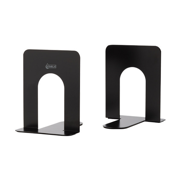 Aanbieding: 5x 123inkt metalen boekensteunen 15,2 x 14,5 x 12 cm zwart (2 stuks)  301318 - 2