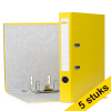 Aanbieding: 5x 123inkt ordner A4 plastic geel 50 mm 300214 - 1
