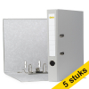 Aanbieding: 5x 123inkt ordner A4 plastic grijs 50 mm 300215 - 1