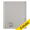 Aanbieding: 5x 123inkt plastic tabbladen A5 grijs met 20 tabs A-Z (17-gaats)
