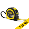 Aanbieding: 5x 123inkt rolmaat in rubberen behuizing (5 meter) 302344 - 1