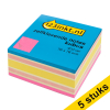 Aanbieding: 5x 123inkt zelfklevende notes kubus neonroze 76 x 76 mm