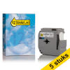 Aanbieding: 5x Brother M-K231SBZ starter niet-gelamineerde tape zwart op wit 12 mm (123inkt huismerk)  650691