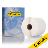 Aanbieding: 5x Brother RD-S04E1 voorgestanste labels 76 mm x 26 mm (123inkt huismerk)  650679