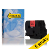 Aanbieding: 5x Brother TZe-461 tape zwart op rood 36 mm (123inkt huismerk)  650699