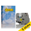 Aanbieding: 5x Brother TZe-S261 extra klevend tape zwart op wit 36 mm (123inkt huismerk)  650642