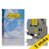 Aanbieding: 5x Brother TZe-S641 extra klevend tape zwart op geel 18 mm (123inkt huismerk)  650673