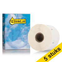 Aanbieding: 5x Dymo 1933084 / 2112289 duurzame multifunctionele etiketten (123inkt huismerk)