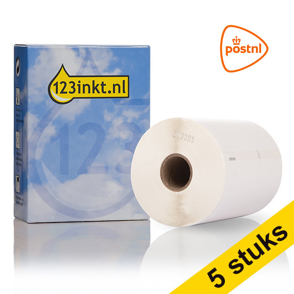 Aanbieding: 5x Dymo 1933086 extra grote duurzame PostNL verzendetiketten (123inkt huismerk) 650617 - 1