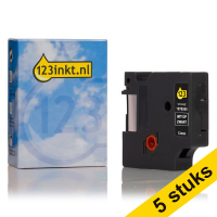Aanbieding: 5x Dymo 1978365 tape wit op zwart 12 mm (123inkt huismerk) 1978365C 650589