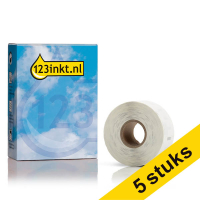 Aanbieding: 5x Dymo 1983172 brede adresetiketten 1 rol (123inkt huismerk) 653088