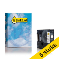 Aanbieding: 5x Dymo S0718060 / 16959 tape permanent polyester 12 mm (123inkt huismerk)