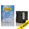Aanbieding: 5x Dymo S0718120 / 18489 IND Rhino tape flexibel nylon zwart op wit 19 mm (123inkt huismerk)  650578