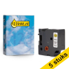 Aanbieding: 5x Dymo S0718330 / 18057 IND Rhino tape krimpkous zwart op wit 19 mm (123inkt huismerk)