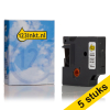 Aanbieding: 5x Dymo S0718600 / 18444 IND Rhino tape vinyl zwart op wit 12 mm (123inkt huismerk)