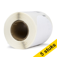 Aanbieding: 5x Dymo S0719250 / 14681 CD en DVD etiketten (123inkt huismerk)