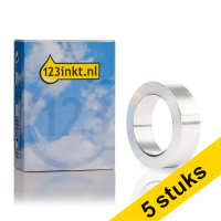 Aanbieding: 5x Dymo S0720160 / 31000 Rhino aluminium tape niet-klevend zilver 12 mm (123inkt huismerk) S0720160C 088739