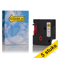 Aanbieding: 5x Dymo S0720700 / 40915 tape rood op wit 9 mm (123inkt huismerk) S0720700C 650614