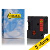 Aanbieding: 5x Dymo S0720720 / 40917 tape zwart op rood 9 mm (123inkt huismerk)