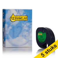 Aanbieding: 5x Dymo S0721640 / 91204 plastic tape groen 12 mm (123inkt huismerk) S0721640C 650566