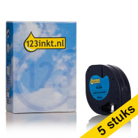 Aanbieding: 5x Dymo S0721650 / 91205 plastic tape blauw 12 mm (123inkt huismerk) S0721650C 650565