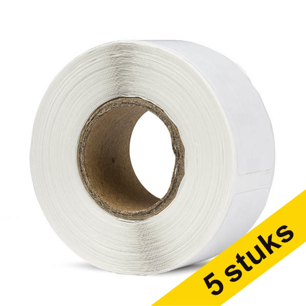 Aanbieding: 5x Dymo S0722530 / 11353 multifunctionele etiketten (123inkt huismerk) 653102 - 1