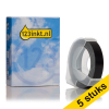 Aanbieding: 5x Dymo S0898130 / 520109 reliëftape wit op zwart (123inkt huismerk)