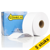 Aanbieding: 5x Dymo S0929100 afspraak- en naambadgekaartjes niet-zelfklevend (123inkt huismerk) S0929100C 650577