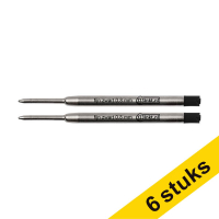 Aanbieding: 6x 123inkt balpen navulling fijn zwart (6 stuks)