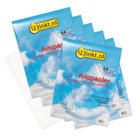 Aanbieding:  6x 123inkt fotopapier sticker PVC A4 transparant (10 stickers)