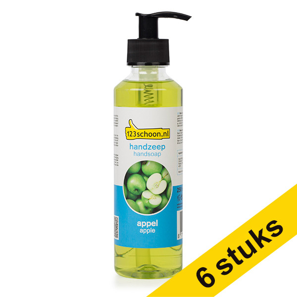 Aanbieding: 6x 123schoon Eco Appel handzeep (250 ml) SDR06215 - 1