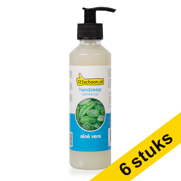 Aanbieding: 6x 123schoon Eco Soft Aloe Vera handzeep (250 ml) SDR06200 - 1