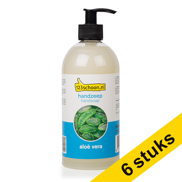 Aanbieding: 6x 123schoon Eco Soft Aloe Vera handzeep (500 ml) SDR06202 - 1