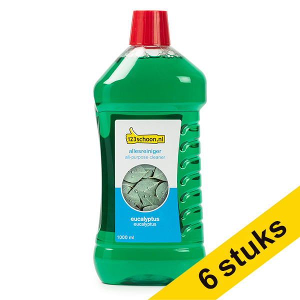 Aanbieding: 6x 123schoon allesreiniger Eucalyptus (1000 ml)  SDR06044 - 1