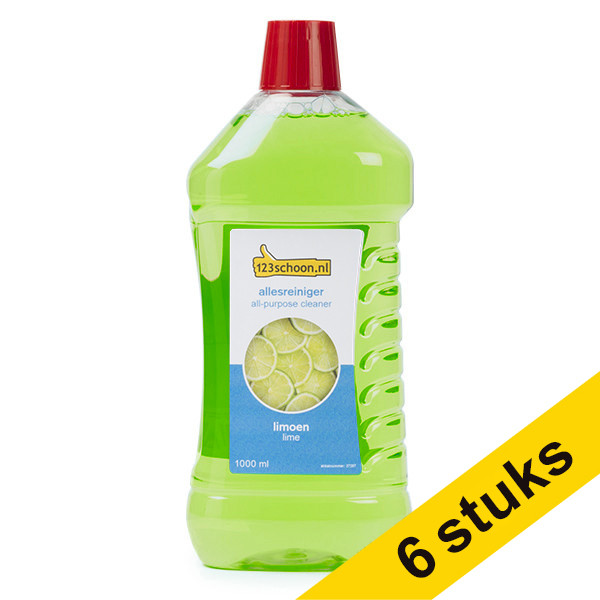 Aanbieding: 6x 123schoon allesreiniger Limoen (1000 ml)  SDR06048 - 1