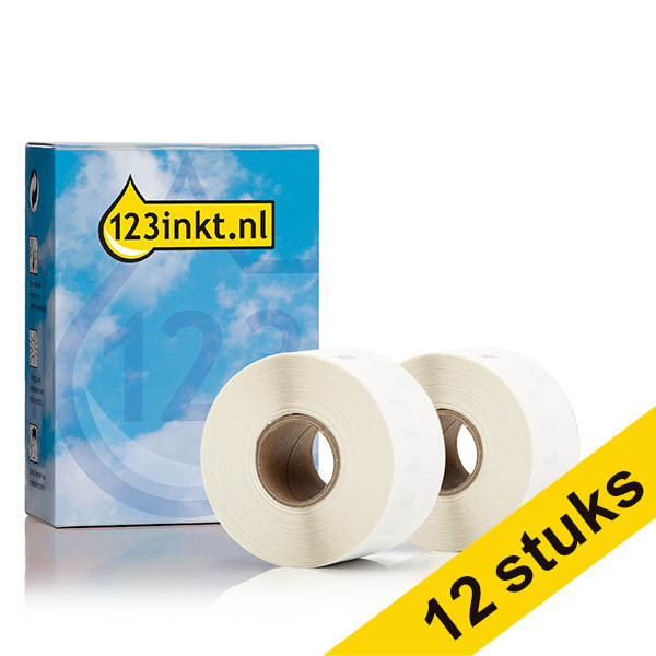 Aanbieding: 6x Dymo S0722400 / 99012 brede adresetiketten 2 rollen (123inkt huismerk) 653100 - 1