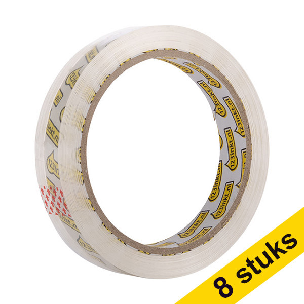 Aanbieding: 8x 123inkt standaard plakband 19 mm x 66 m 57406-00002-00C 300430 - 1