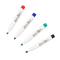 Aanbieding: Set 123inkt mini whiteboard markers zwart/rood/blauw/groen (1 mm rond)  390574