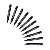 Aanbieding: Set 123inkt permanent markers zwart/rood/blauw/groen (10 stuks)  390660