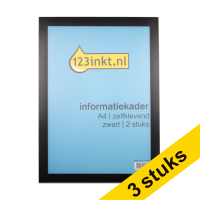 123inkt informatiekader A4 zelfklevend zwart (2 stuks) 123inkt.nl