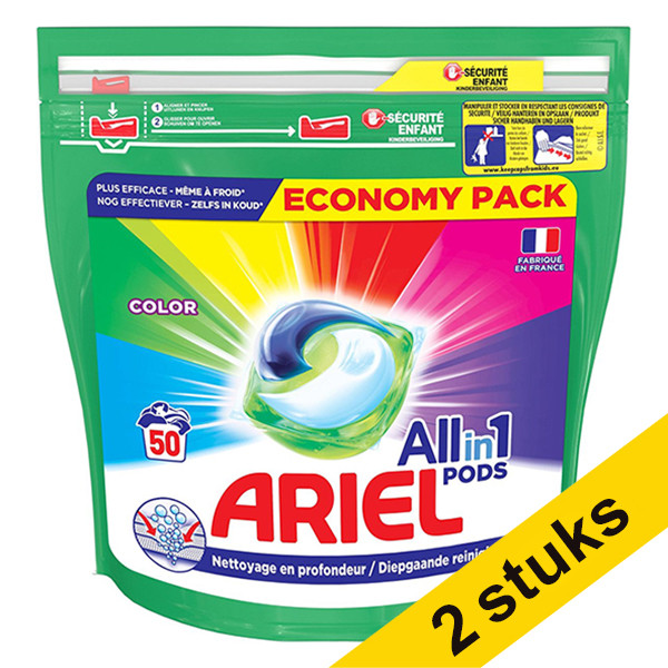 Aanbieding: Ariel All-in-one Color pods wasmiddel (100 wasbeurten ...