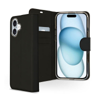 Accezz Wallet Softcase Bookcase Apple iPhone 16 zwart 137729