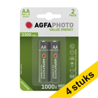 Aanbieding: 4x Agfaphoto oplaadbare Mignon AA batterij (2 stuks)