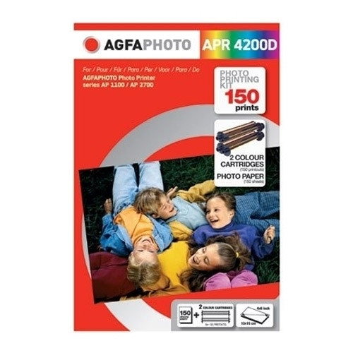 Agfaphoto APR4200D 2 cartridges + 150 vel fotopapier (origineel) APR4200D 031898 - 1