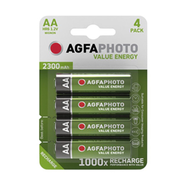 Agfaphoto oplaadbare Mignon AA batterij (4 stuks) 131-802718 290028 - 