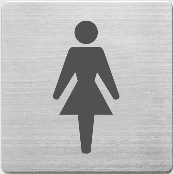 Alco bordje dames toilet RVS (9 x 9 cm) AL-450-1 219060 - 1