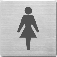 Alco bordje dames toilet RVS (9 x 9 cm) AL-450-1 219060
